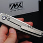 Imkee design SS1 M390 Blade Front Flipper Titanium Handle (2.83'' Satin)